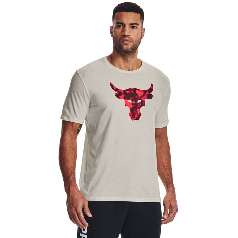 UA Pjt Rock Brahma Bull Ss Camiseta Manga Corta beige de hombre