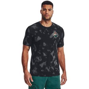 UA Pjt Rock Hwir Aop Ss Camiseta Manga Corta negro de hombre para entrenamiento