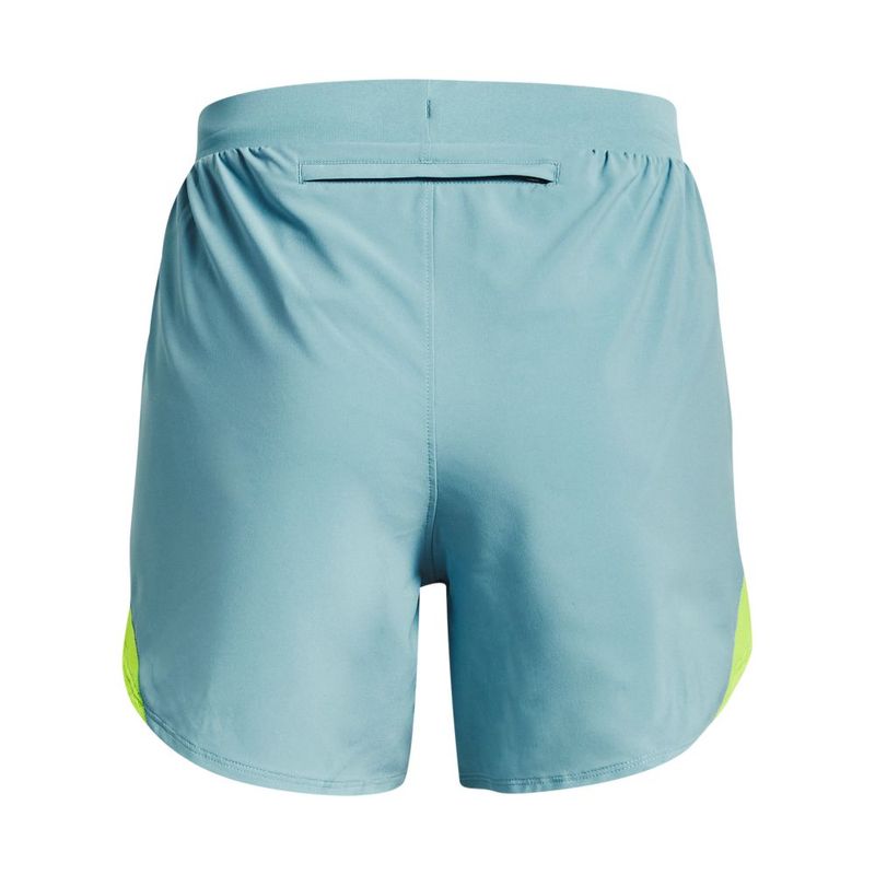 Pantaloneta-under-armour-para-mujer-Ua-Fly-By-Elite-5---Short-para-correr-color-azul.-Reverso-Sin-Modelo