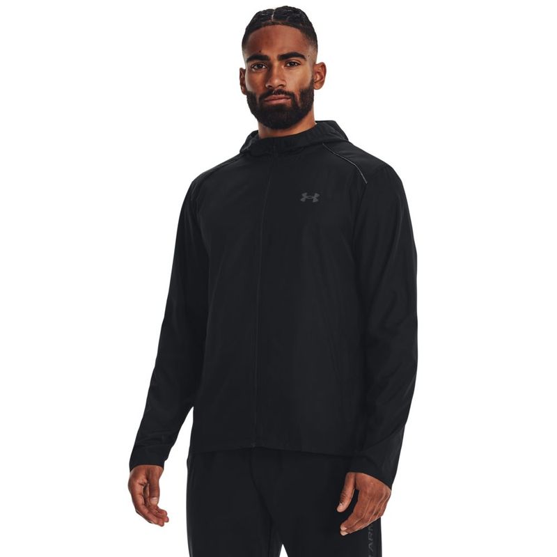 UA Storm Run Hooded Jacket Chaqueta negro de hombre para correr Referencia  : 1376795-001 - prochampions