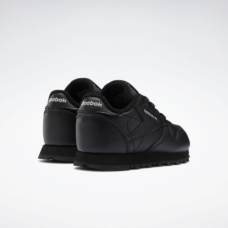 Tenis-reebok-classics-para-niño-Cl-Lthr-para-moda-color-negro.-Talon