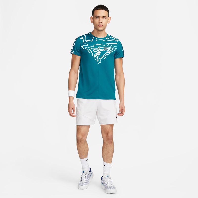 Camiseta-Manga-Corta-nike-para-hombre-M-Nkct-Df-Slam-Top-Mb-para-tenis-color-verde.-Detalle-Sobre-Modelo-3