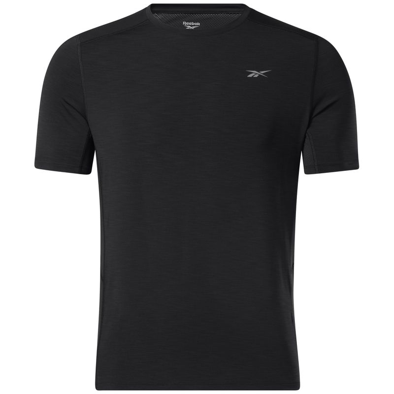 Camiseta-Manga-Corta-reebok-para-hombre-Ts-Ac-Solid-Athlete-Tee-para-entrenamiento-color-negro.-Frente-Sin-Modelo