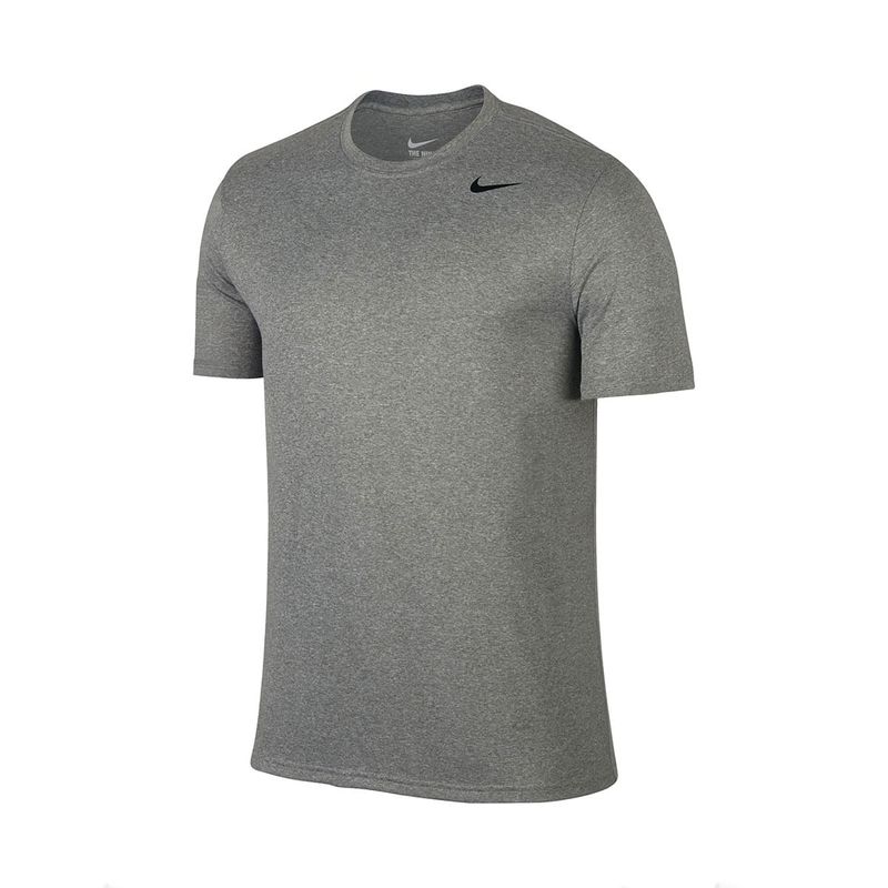 Camiseta-Manga-Corta-nike-para-hombre-M-Nk-Dry-Tee-Lgd-2.0-para-entrenamiento-color-gris.-Frente-Sobre-Modelo