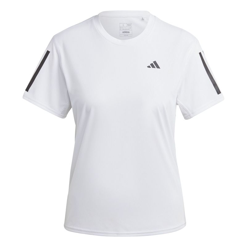 Camiseta-Manga-Corta-adidas-para-mujer-Own-The-Run-Tee-para-correr-color-blanco.-Frente-Sin-Modelo