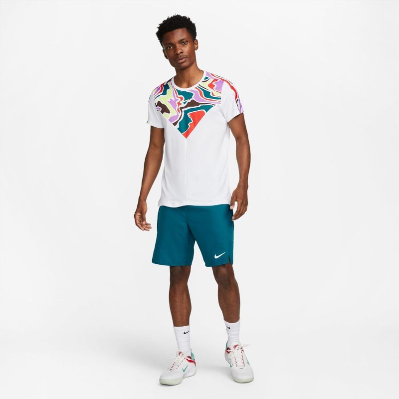Camiseta-Manga-Corta-nike-para-hombre-M-Nkct-Df-Slam-Top-Mb-para-tenis-color-blanco.-Detalle-Sobre-Modelo-3