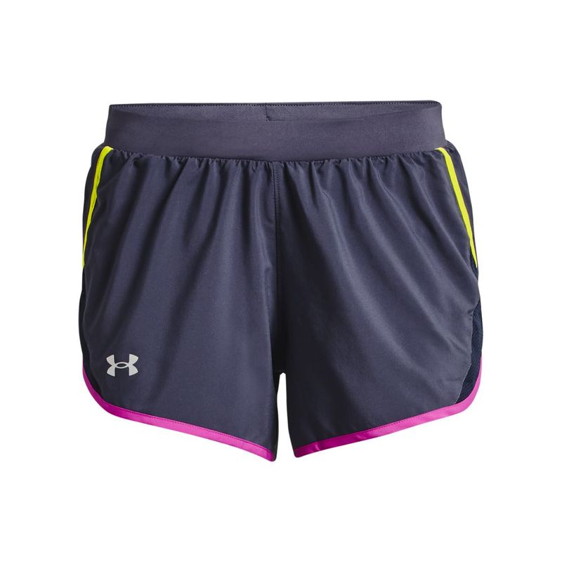 Pantaloneta-under-armour-para-mujer-Ua-Fly-By-2.0-Short-para-correr-color-morado.-Frente-Sin-Modelo