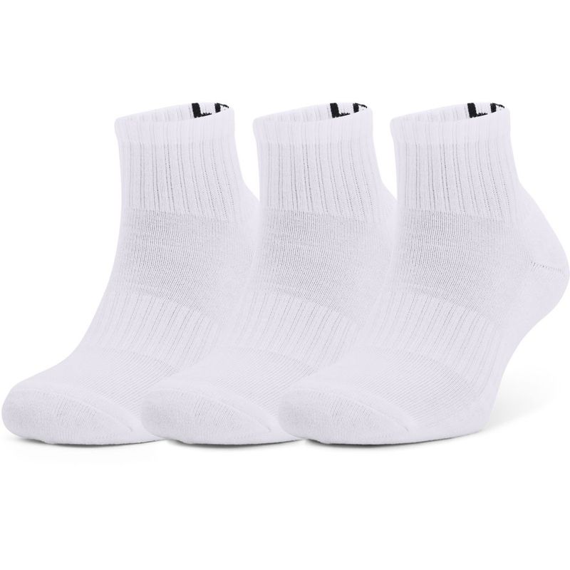 Medias-under-armour-para-hombre-Ua-Core-Quarter-3Pk-para-entrenamiento-color-blanco.-Pack-De-Medias
