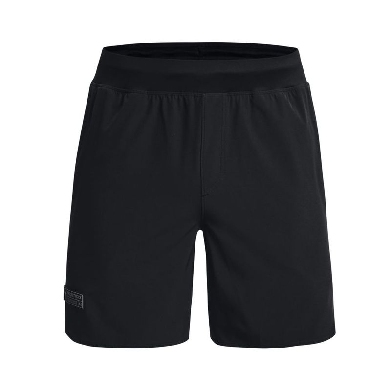 Pantaloneta-under-armour-para-hombre-Pjt-Rock-Unstoppable-Sts-para-entrenamiento-color-negro.-Frente-Sin-Modelo