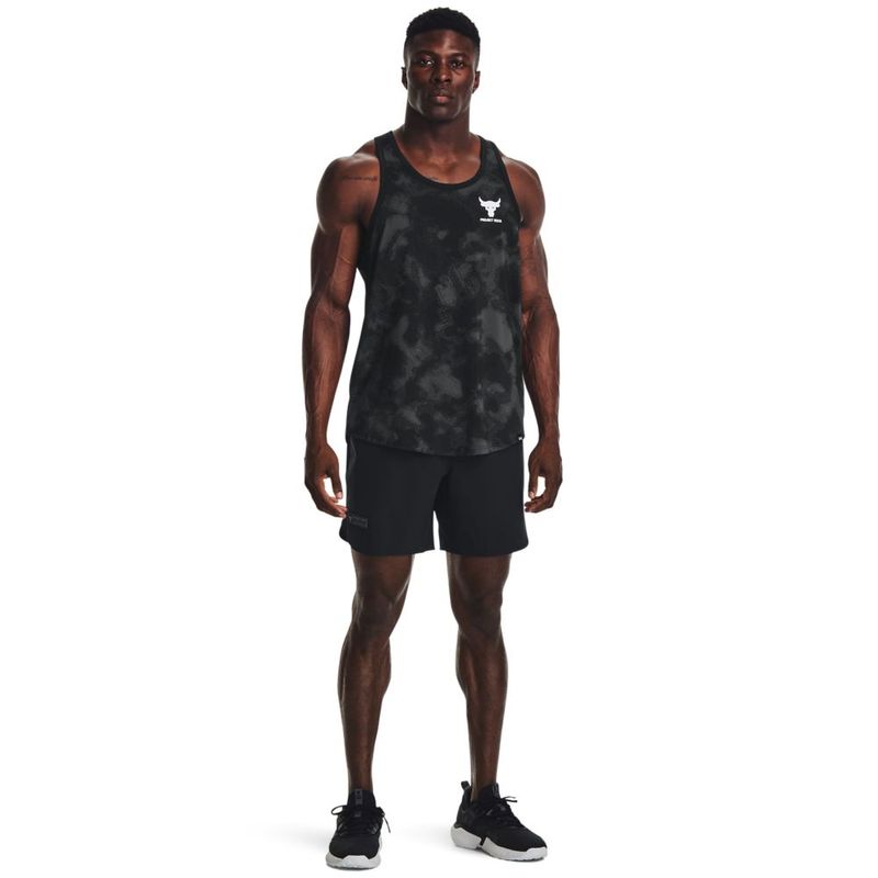Pantaloneta-under-armour-para-hombre-Pjt-Rock-Unstoppable-Sts-para-entrenamiento-color-negro.-Outfit-Completo