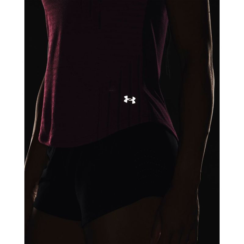 Camiseta-Manga-Corta-under-armour-para-mujer-Streaker-Deco-Diamond-Ss-para-correr-color-rojo.-Reflectores