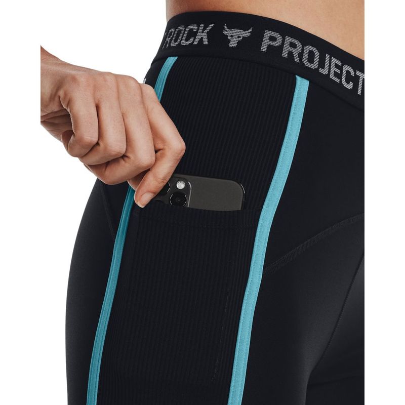 Licra-under-armour-para-mujer-Pjt-Rock-Hg-Ankl-Lg-Tg-para-entrenamiento-color-negro.-Manga