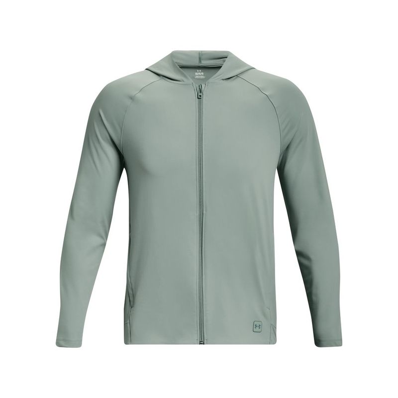 Camiseta-Manga-Larga-under-armour-para-hombre-Ua-Meridian-Full-Zip-para-entrenamiento-color-amarillo.-Frente-Sin-Modelo