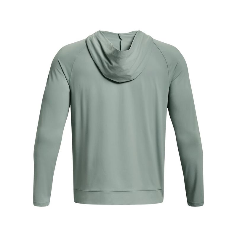 Camiseta-Manga-Larga-under-armour-para-hombre-Ua-Meridian-Full-Zip-para-entrenamiento-color-amarillo.-Reverso-Sin-Modelo