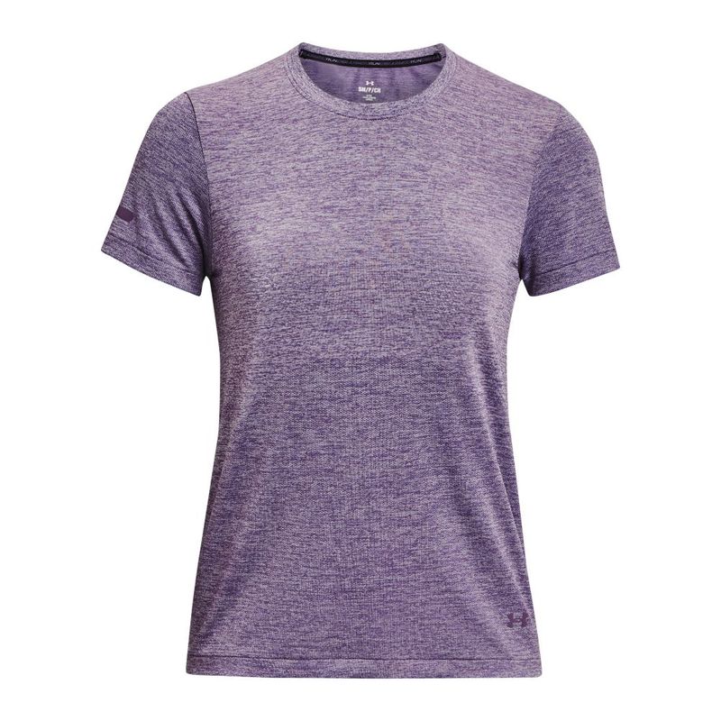 Camiseta-Manga-Corta-under-armour-para-mujer-Ua-Seamless-Stride-Ss-para-correr-color-morado.-Frente-Sin-Modelo