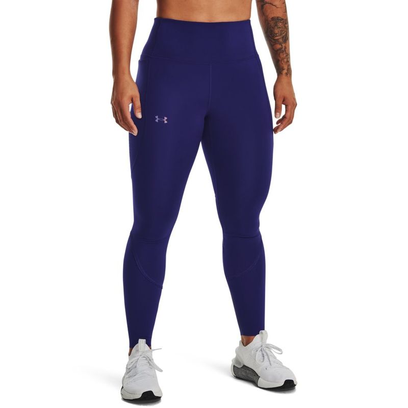 Licra-under-armour-para-mujer-Ua-Sf-Rush-Ank-Leg-Perf-para-entrenamiento-color-azul.-Frente-Sobre-Modelo