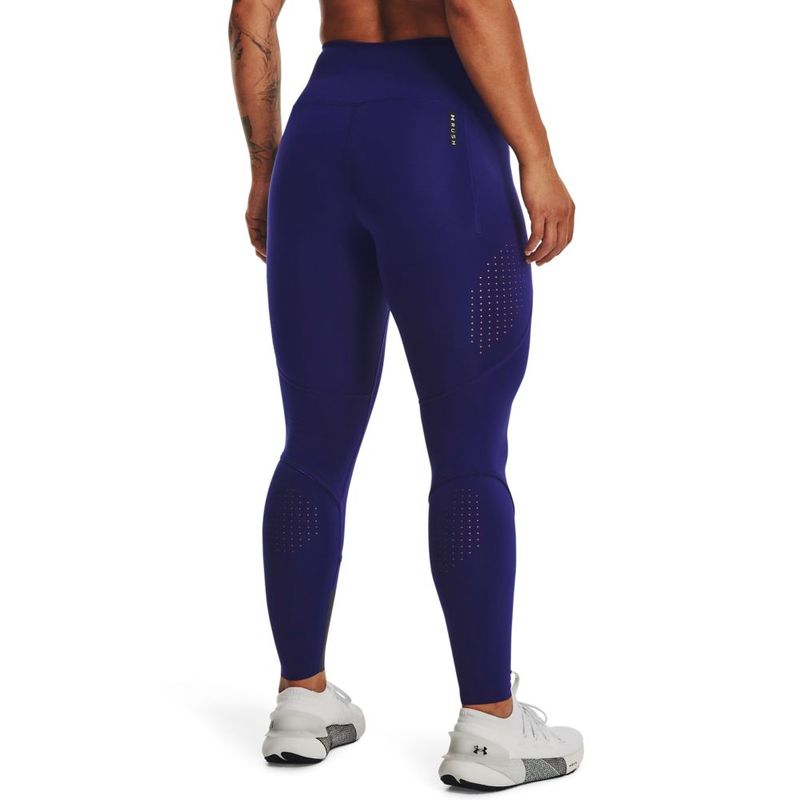 Licra-under-armour-para-mujer-Ua-Sf-Rush-Ank-Leg-Perf-para-entrenamiento-color-azul.-Reverso-Sobre-Modelo