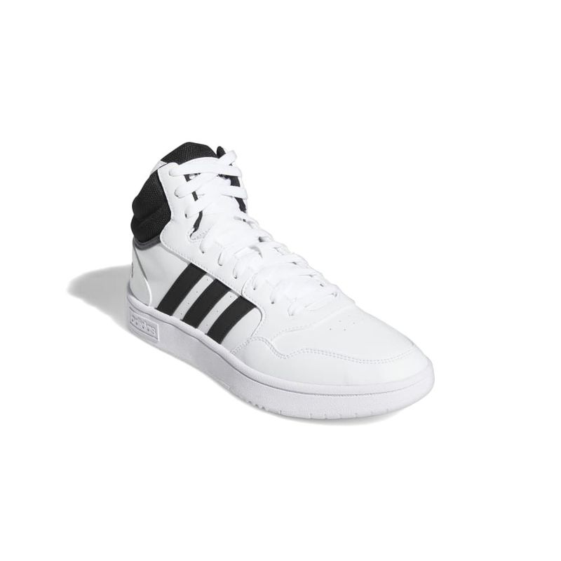 Tenis-adidas-para-hombre-Hoops-3.0-Mid-para-moda-color-blanco.-Borde-Externo