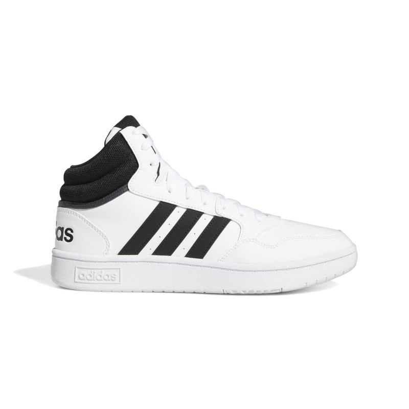 Tenis-adidas-para-hombre-Hoops-3.0-Mid-para-moda-color-blanco.-Lateral-Externa-Derecha