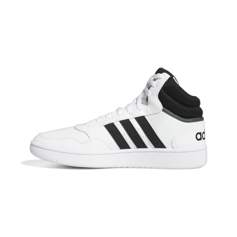 Tenis-adidas-para-hombre-Hoops-3.0-Mid-para-moda-color-blanco.-Lateral-Interna-Izquierda