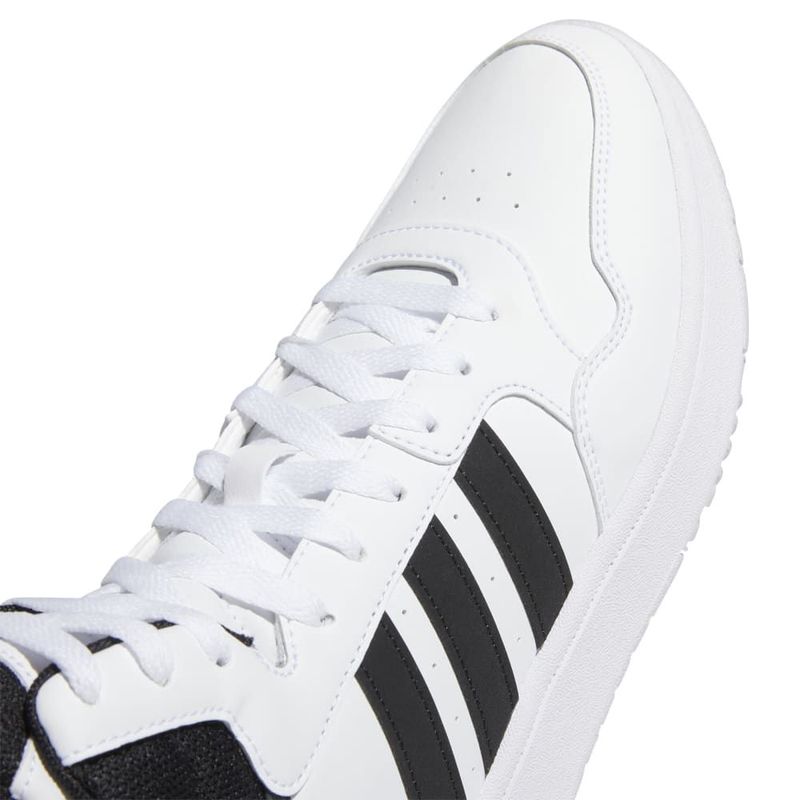 Tenis-adidas-para-hombre-Hoops-3.0-Mid-para-moda-color-blanco.-Detalle-1