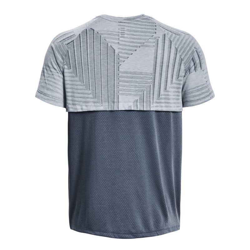 Camiseta-Manga-Corta-under-armour-para-hombre-Ua-Streaker-Deco-Diamond-Ss-para-correr-color-azul.-Reverso-Sin-Modelo