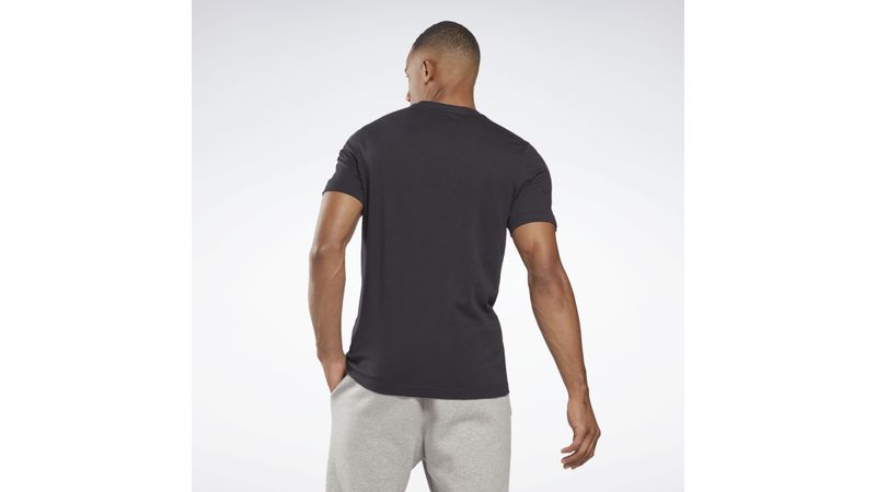 Camiseta Reebok Para Hombre Re Ls Tee Deportes Running - Negro — HTS