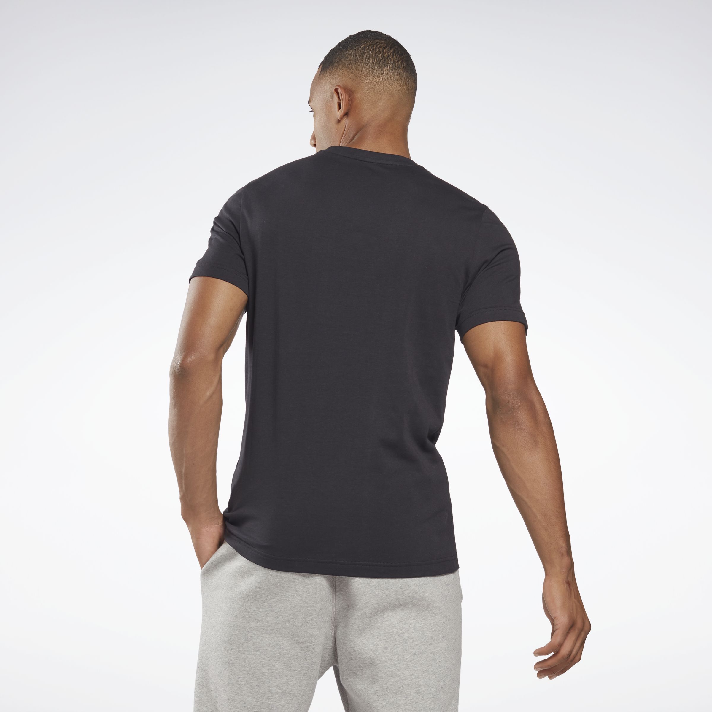 Reebok Camiseta de manga corta con estampado de levantamiento de pesas para  hombre