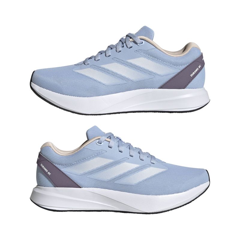 Tenis-adidas-para-mujer-Duramo-Rc-W-para-correr-color-blanco.-Par-Laterales