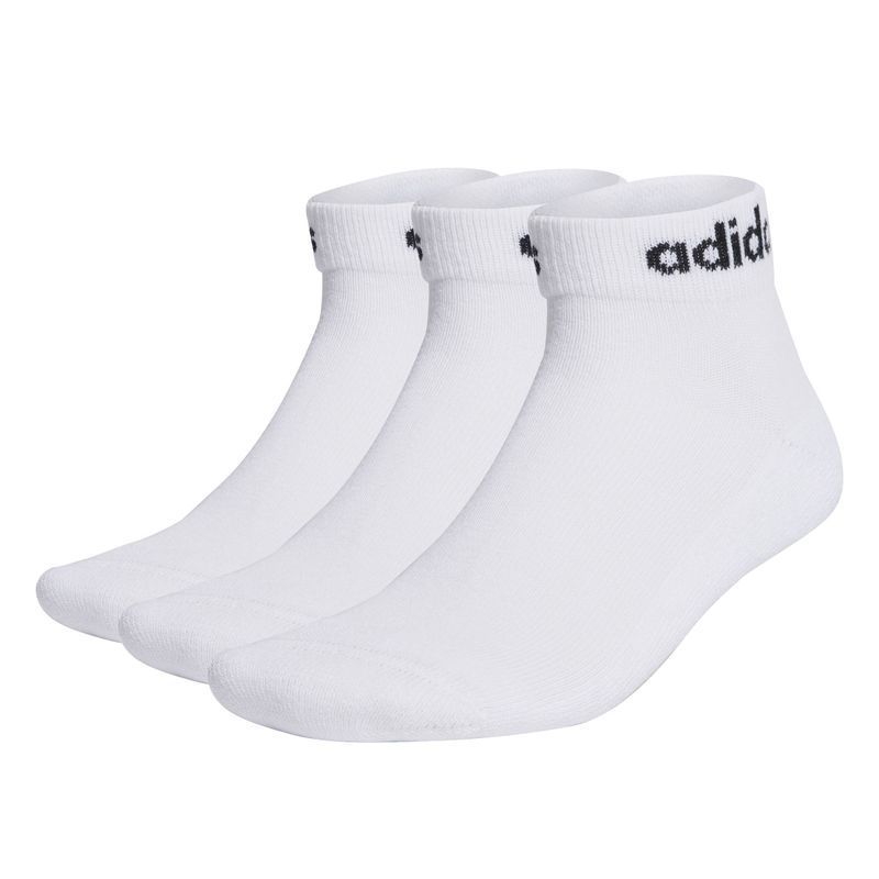 Medias-adidas-para-hombre-C-Lin-Ankle-3P-para-entrenamiento-color-blanco.-Frente-Sin-Modelo