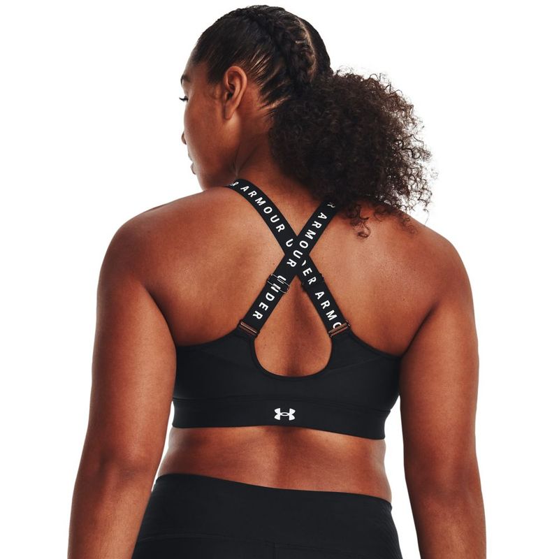 Top-under-armour-para-mujer-Ua-Infinity-High-Bra-Zip-para-entrenamiento-color-negro.-Reverso-Sobre-Modelo