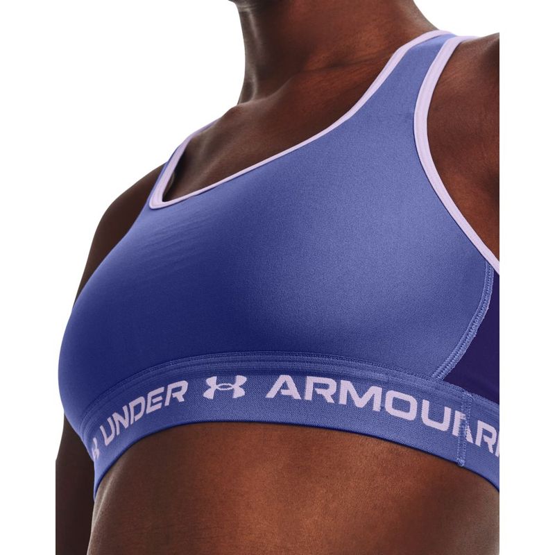 Top-under-armour-para-mujer-Crossback-Mid-Bra-para-entrenamiento-color-azul.-Bolsillo
