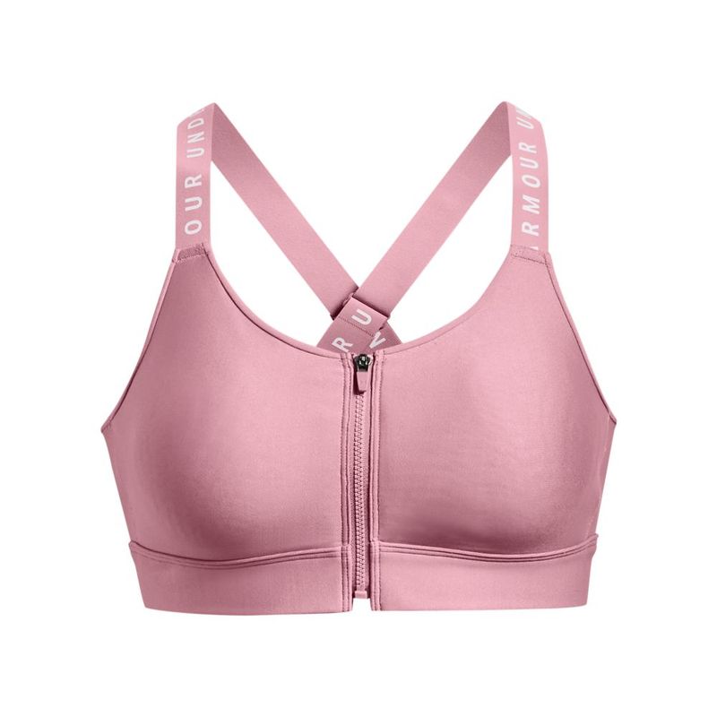 Top-under-armour-para-mujer-Ua-Infinity-High-Bra-Zip-para-entrenamiento-color-rosado.-Frente-Sin-Modelo