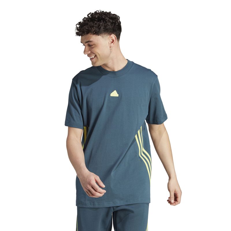 Adidas M Fi 3S T Camiseta Manga Corta azul de hombre lifestyle