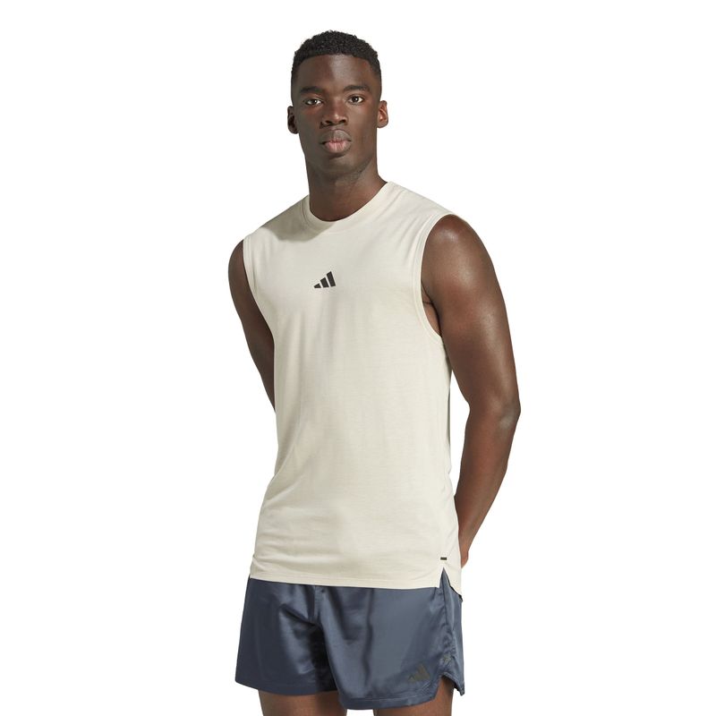 Adidas Power Tank Camiseta Manga Sisa beige de hombre para entrenamiento Referencia IQ1821 prochampions