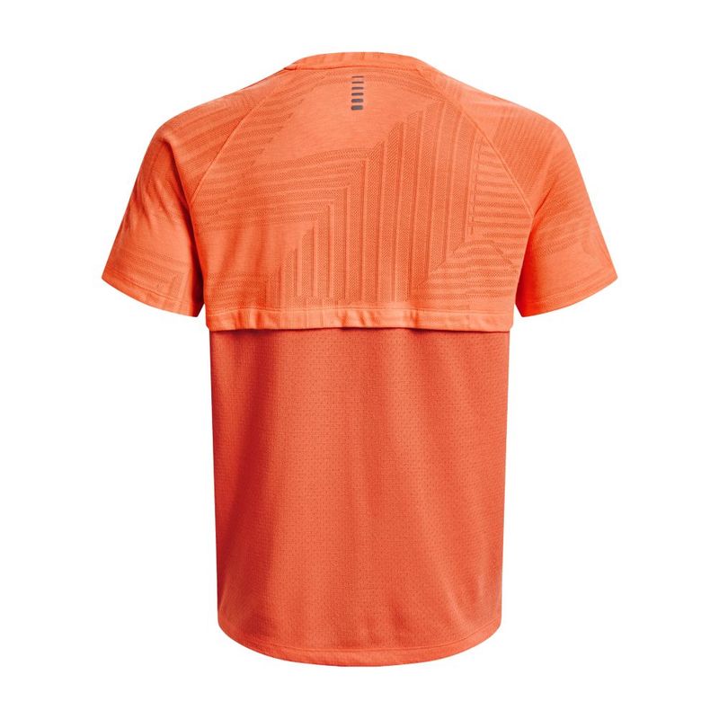 Camiseta-Manga-Corta-under-armour-para-hombre-Ua-Streaker-Deco-Diamond-Ss-para-correr-color-naranja.-Reverso-Sin-Modelo
