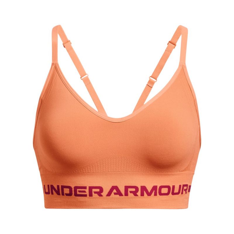 Top-under-armour-para-mujer-Ua-Seamless-Low-Long-Bra-para-entrenamiento-color-naranja.-Frente-Sin-Modelo