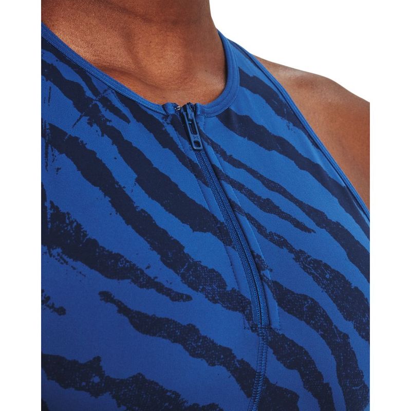 Top-under-armour-para-mujer-Pjt-Rck-Mrdian-Pt-Zip-Tnk-Tg-Blu-para-entrenamiento-color-azul.-Cuello