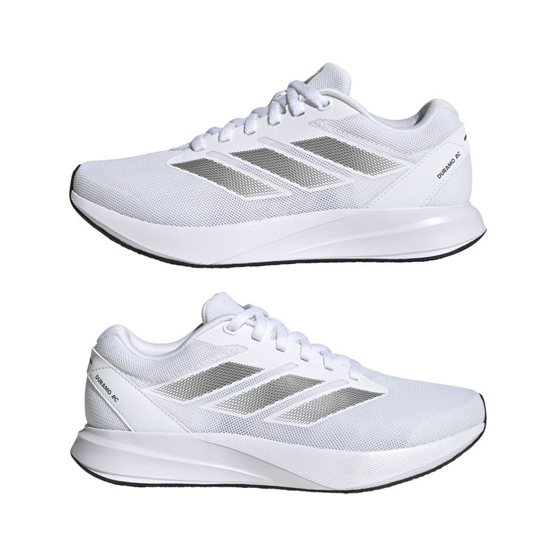 Tenis-adidas-para-mujer-Duramo-Rc-W-para-correr-color-blanco.-Par-Laterales