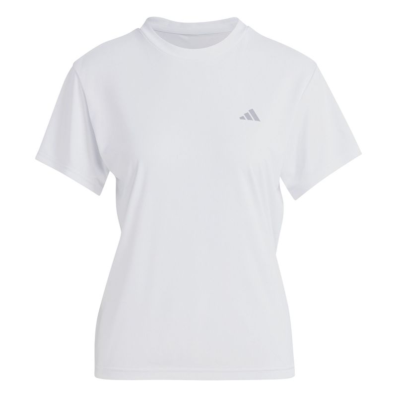 Camiseta-Manga-Corta-adidas-para-mujer-Run-It-Tee-para-correr-color-blanco.-Frente-Sin-Modelo