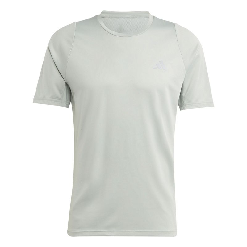 Camiseta-Manga-Corta-adidas-para-hombre-Run-Icons-3S-T-para-correr-color-gris.-Frente-Sin-Modelo