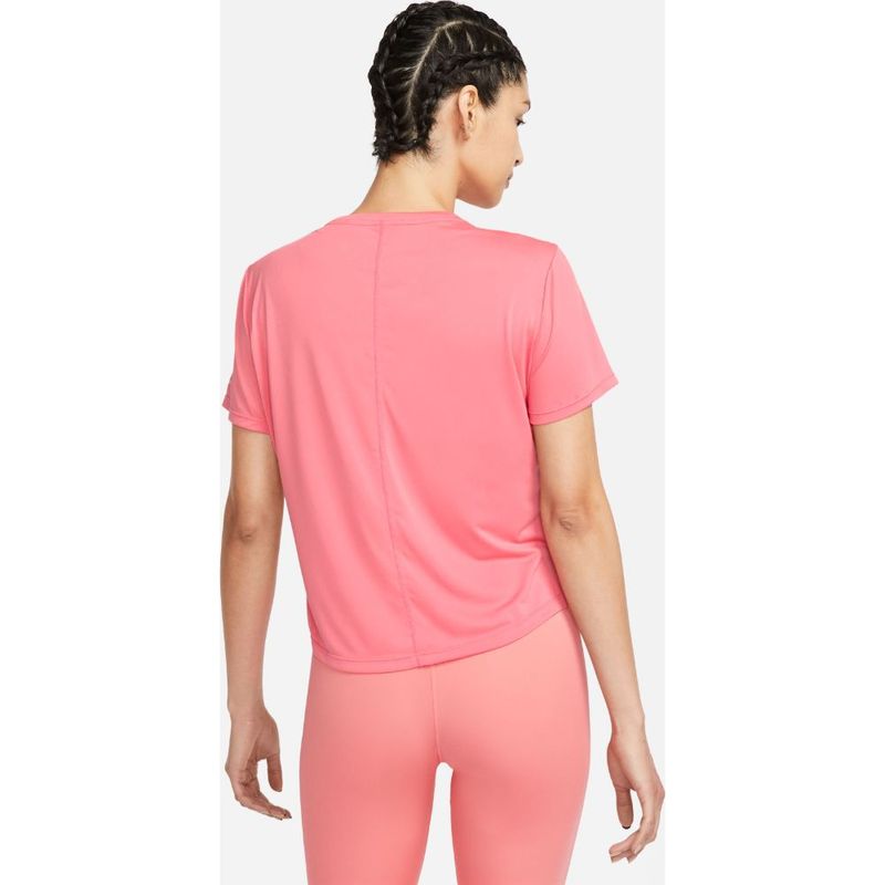 Camiseta-Manga-Corta-nike-para-mujer-W-Nk-One-Df-Ss-Std-Crp-Top-Grx-para-entrenamiento-color-naranja.-Reverso-Sobre-Modelo