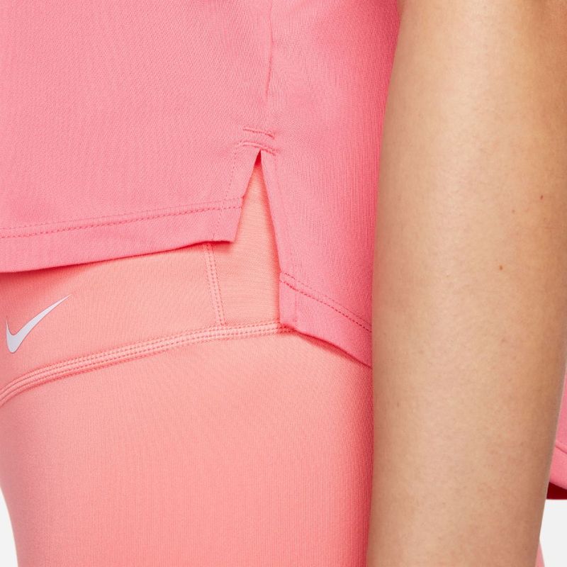 Camiseta-Manga-Corta-nike-para-mujer-W-Nk-One-Df-Ss-Std-Crp-Top-Grx-para-entrenamiento-color-naranja.-Reflectores