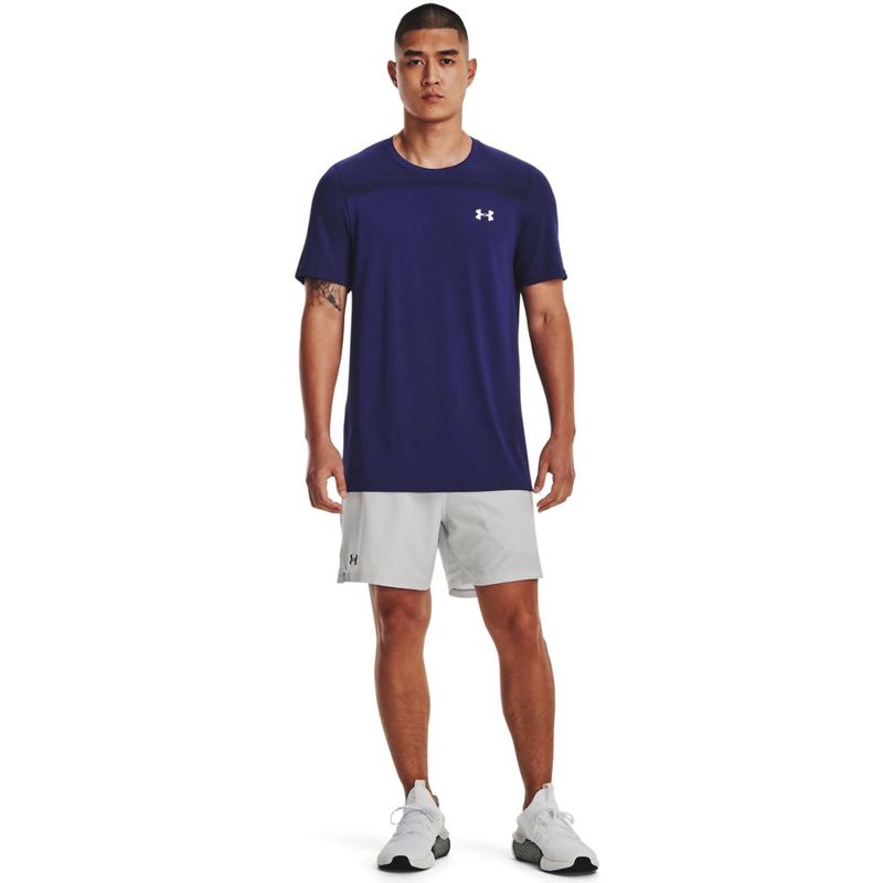Camiseta-Manga-Corta-under-armour-para-hombre-Ua-Seamless-Ss-para-entrenamiento-color-azul.-Outfit-Completo