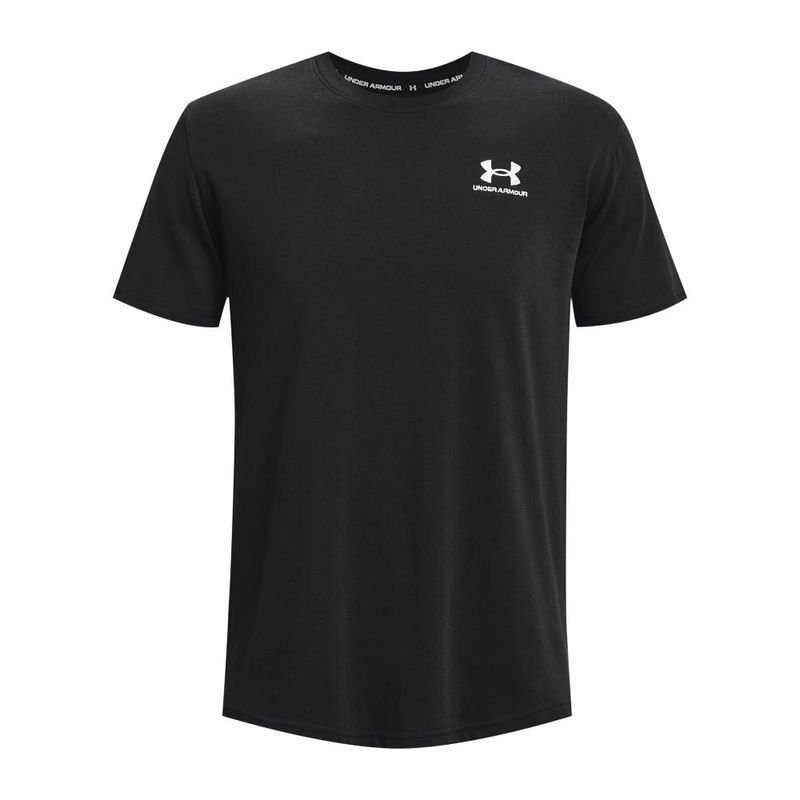 Camiseta-Manga-Sisa-under-armour-para-hombre-Ua-M-Logo-Emb-Heavyweight-Ss-para-entrenamiento-color-negro.-Frente-Sin-Modelo