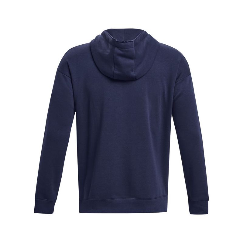 Hoodie-under-armour-para-hombre-Pjt-Rock-Rival-Hoodie-para-entrenamiento-color-azul.-Reverso-Sin-Modelo