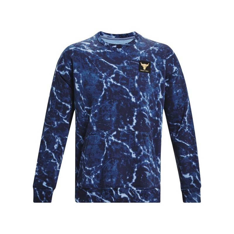 Buzo-under-armour-para-hombre-Pjt-Rock-Rival-Fleece-Crew-para-entrenamiento-color-azul.-Frente-Sin-Modelo