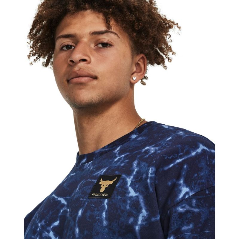 Buzo-under-armour-para-hombre-Pjt-Rock-Rival-Fleece-Crew-para-entrenamiento-color-azul.-Cuello