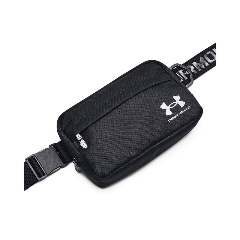 Canguro-under-armour-unisex-Ua-Loudon-Waist-Bag-Xbody-para-entrenamiento-color-negro.-Frente-Sin-Modelo