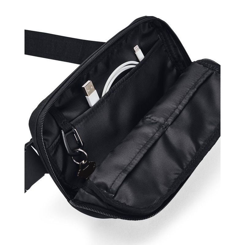 Canguro-under-armour-unisex-Ua-Loudon-Waist-Bag-Xbody-para-entrenamiento-color-negro.-Almacenamiento